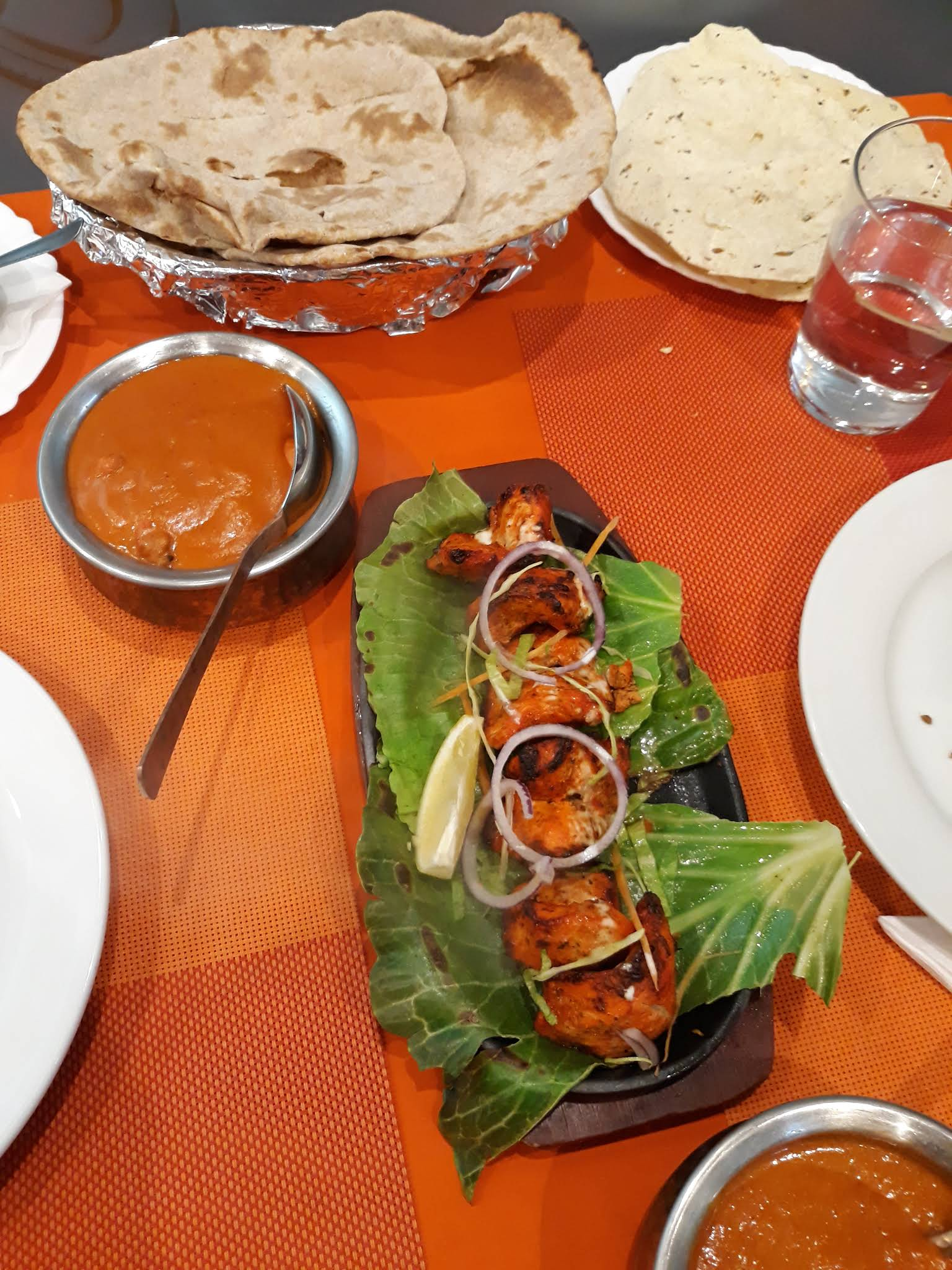 Beautifully plated Indian cuisine
