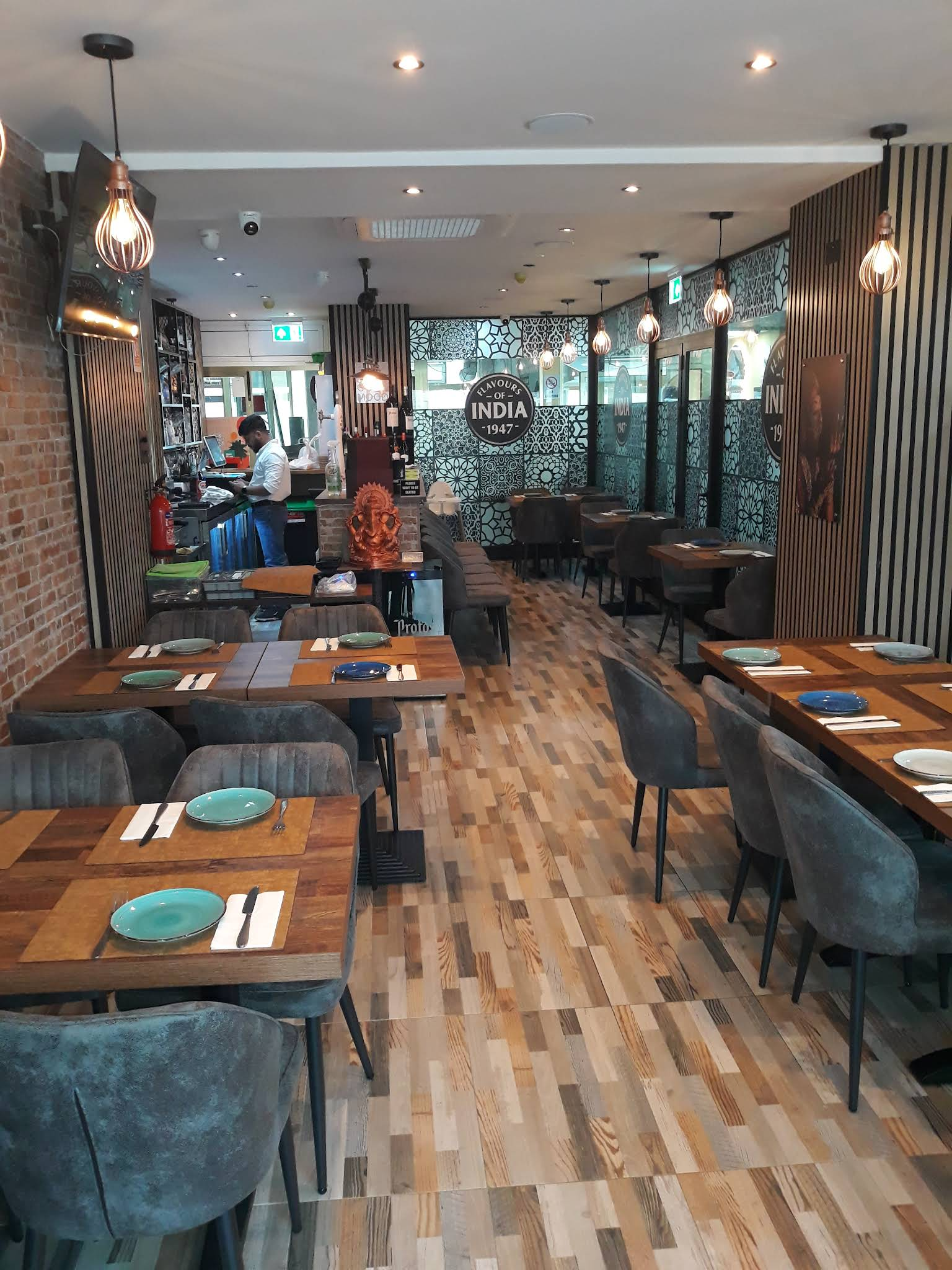 Inside Flavours of India 1947 — dining area